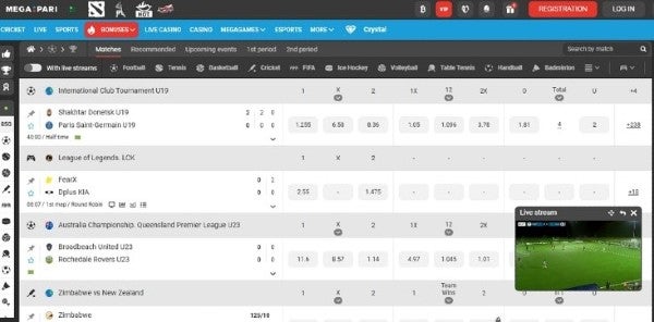 check odds on Megapari for Saudi Arabia sports bettors