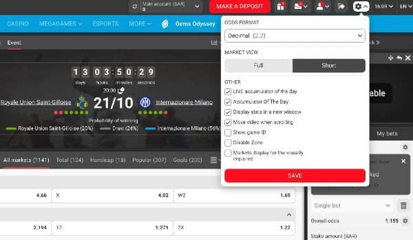 How to place a bet at Megapari