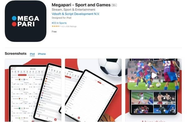 قم بتنزيل تطبيق Megapari Sport