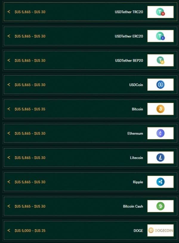 اختر العملات المشفرة كطريقة للإيداع على موقع Casinia الإلكتروني.