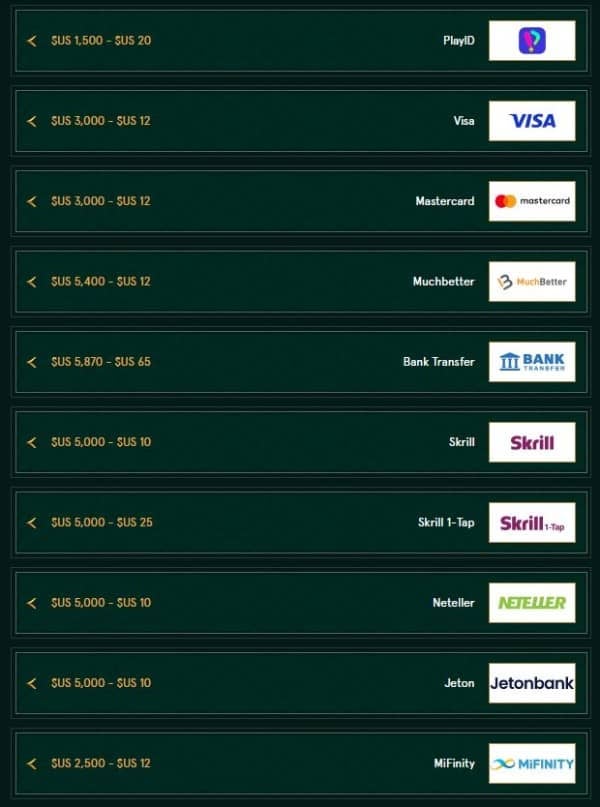 اختر طريقة السحب في كاسينيا سبورت